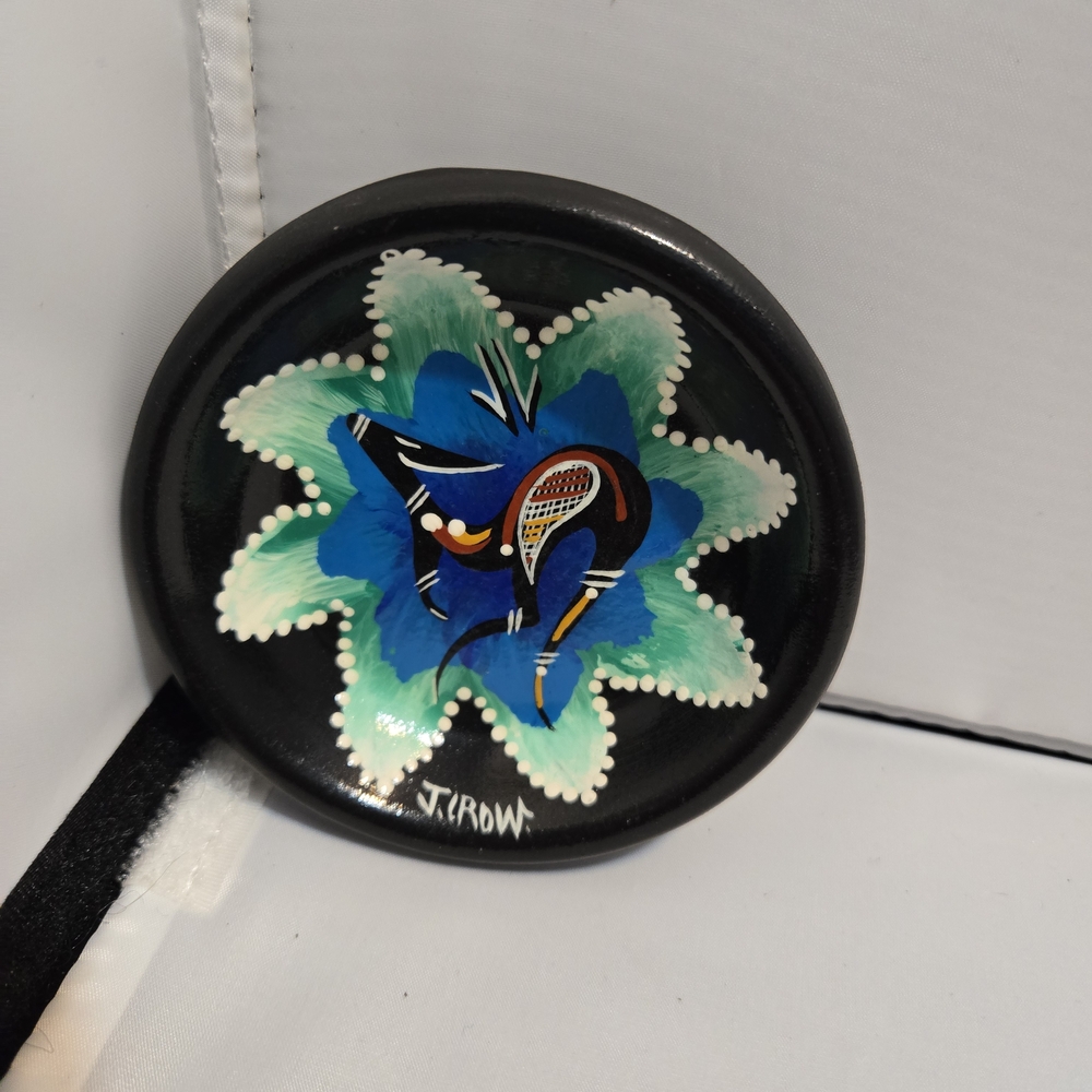 Australian Hand-Painted Black and Blue Tinket Dish